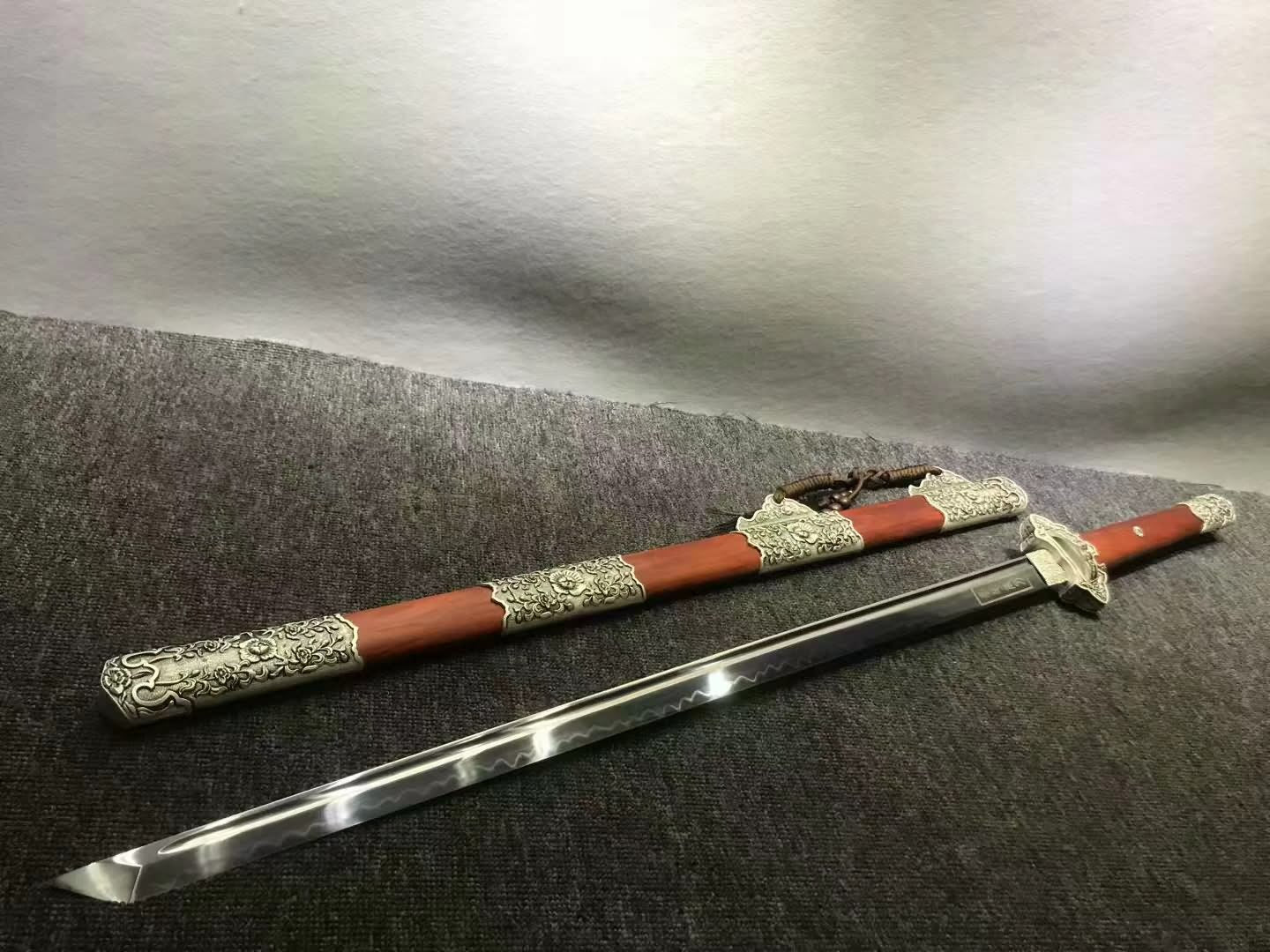 Tang dao sword,High carbon steel turn blade,Redwood,Alloy - Chinese sword shop