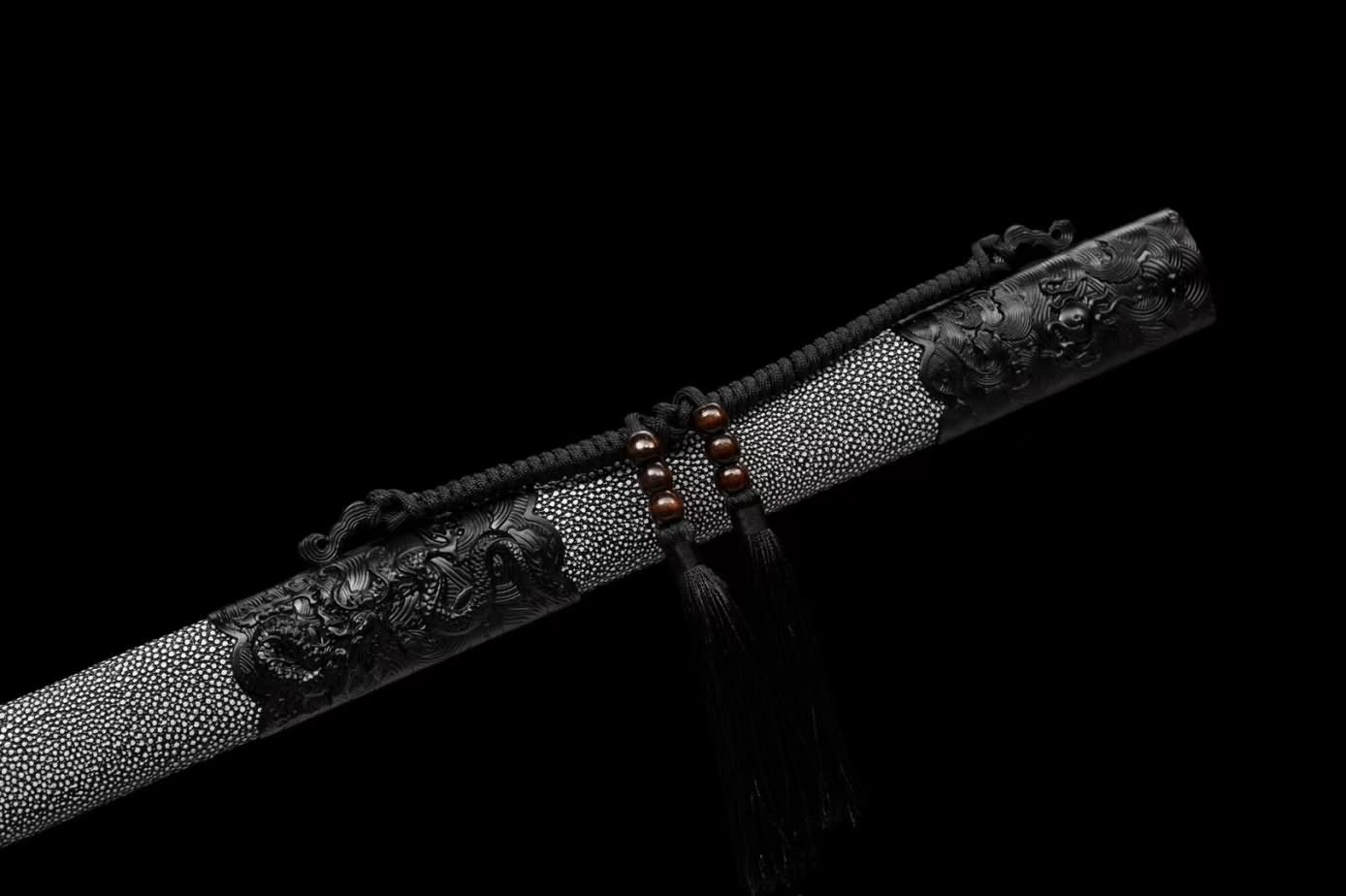 Dragon King Swords Real High Carbon Steel Blades,Alloy Fittings,PU Scabbard,LOONGSWORD
