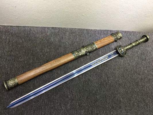 Fengyun sword,Hand forged High carbon steel blue blade,Rosewood,Alloy - Chinese sword shop