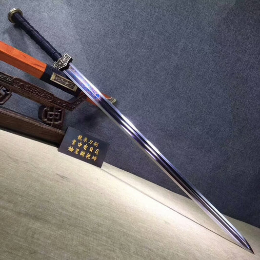 Han jian,Damascus Steel red blade,Redwood scabbard,Brass fittings - Chinese sword shop
