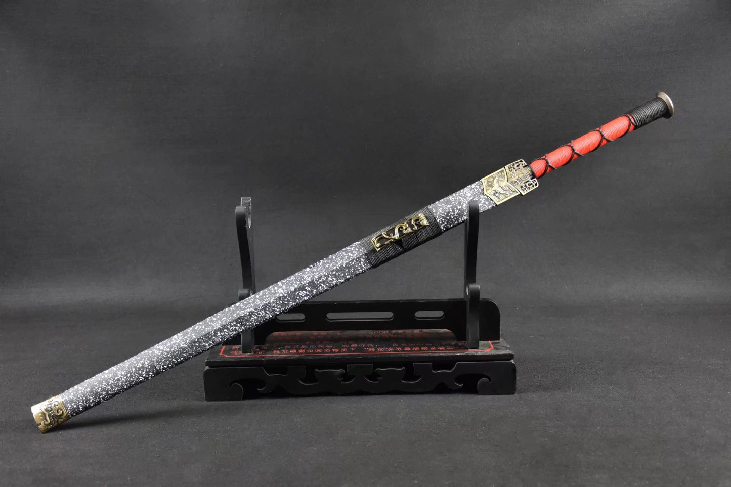 Han jian,Medium carbon steel,Snowflake scabbard,Alloy fitted,Length 42 inch - Chinese sword shop