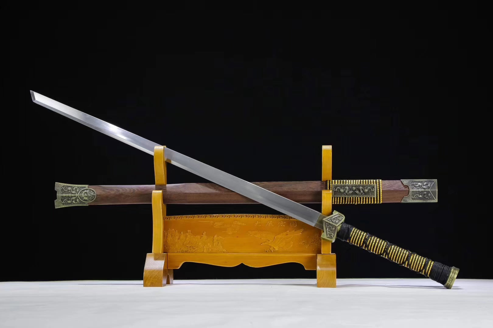 Han dao,High carbon steel blade,Rosewood scabbard,Alloy - Chinese sword shop