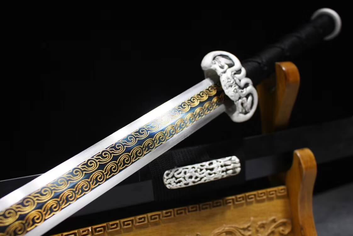 Han sword,Hand Forged,High carbon steel blade,Black wood,Alloy - Chinese sword shop