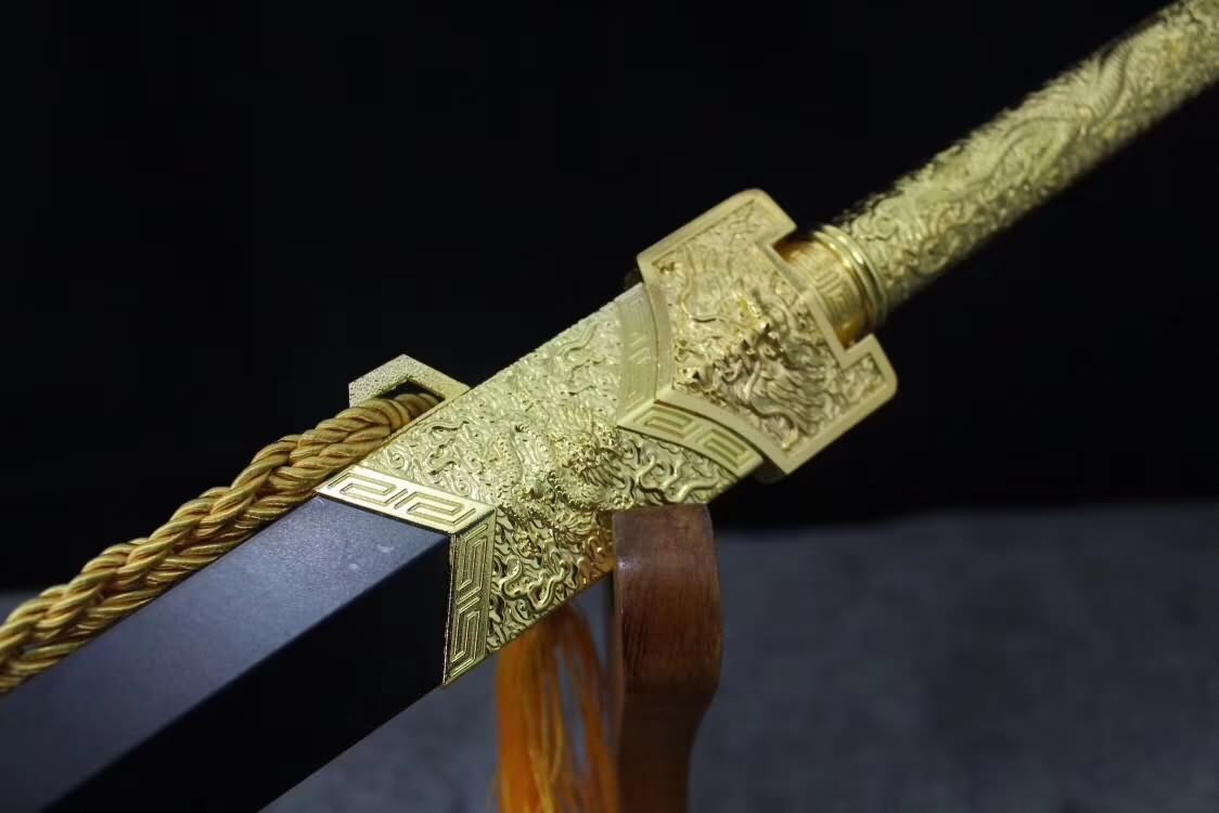 Han jian,High carbon steel etch blade,Metal scabbard,Alloy - Chinese sword shop