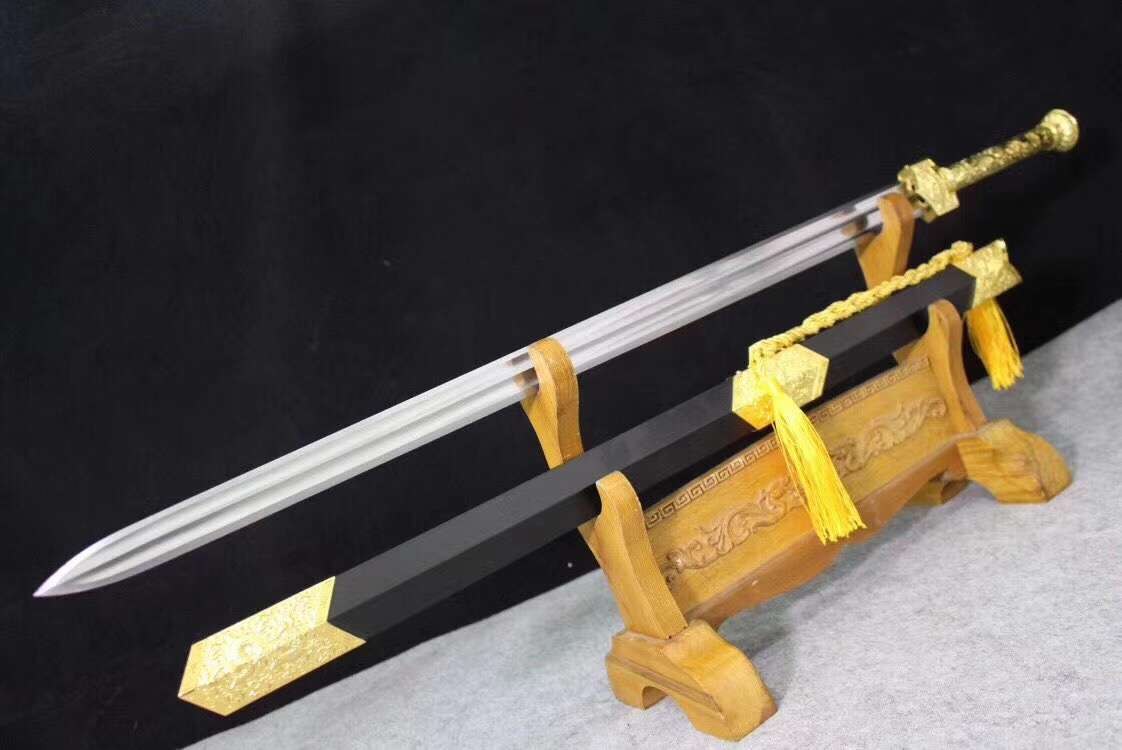Han jian sword,High carbon steel grooves blade,Alloy scabbard - Chinese sword shop