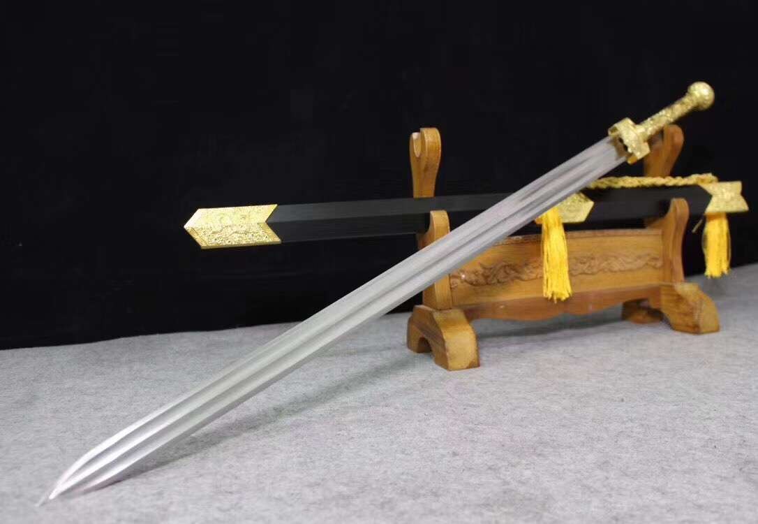 Han jian sword,High carbon steel grooves blade,Alloy scabbard - Chinese sword shop