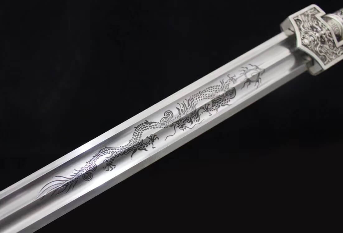 Han jian,Hand Forged,Heat Tempered,High manganese steel blade,Alloy - Chinese sword shop
