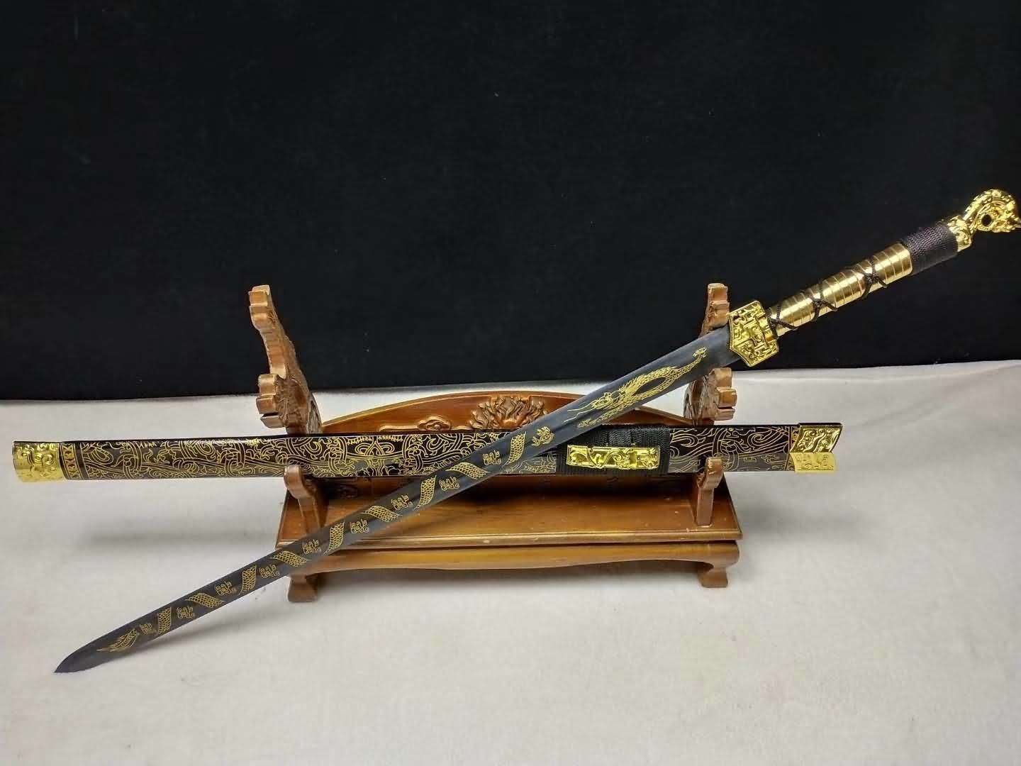 Dragon han jian,Medium carbon steel etch blade,Alloy fittings - Chinese sword shop