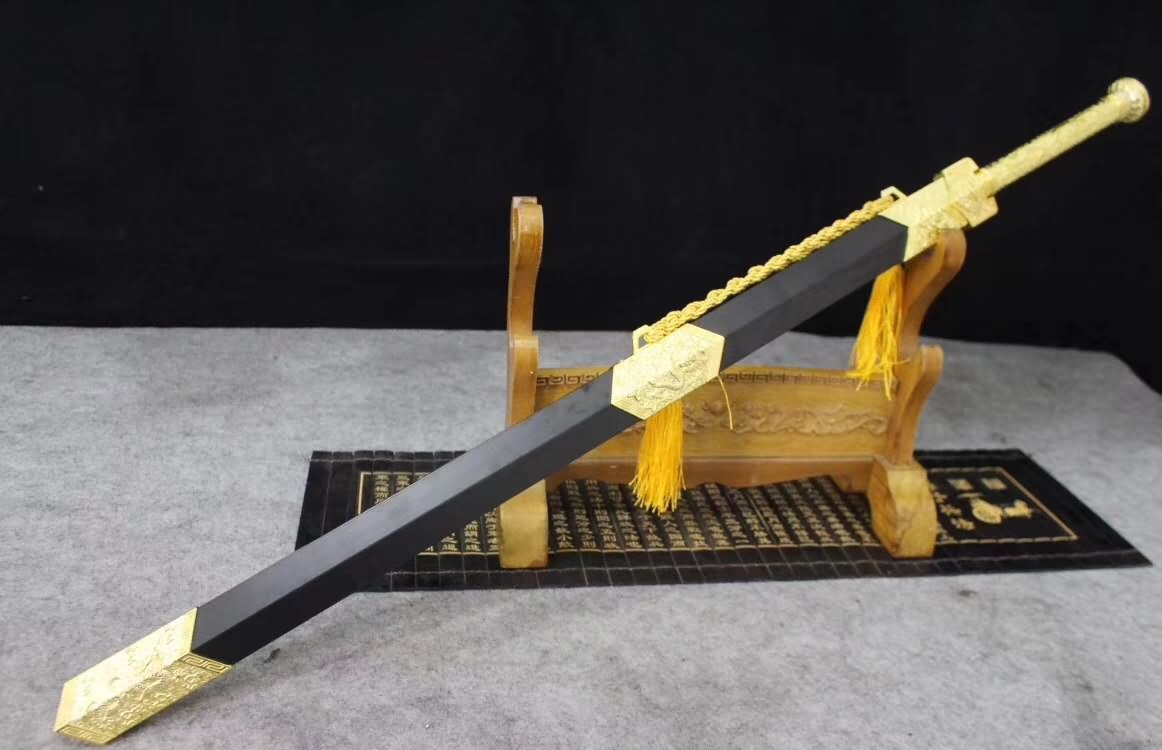 Han jian,High carbon steel etch blade,Metal scabbard,Alloy - Chinese sword shop