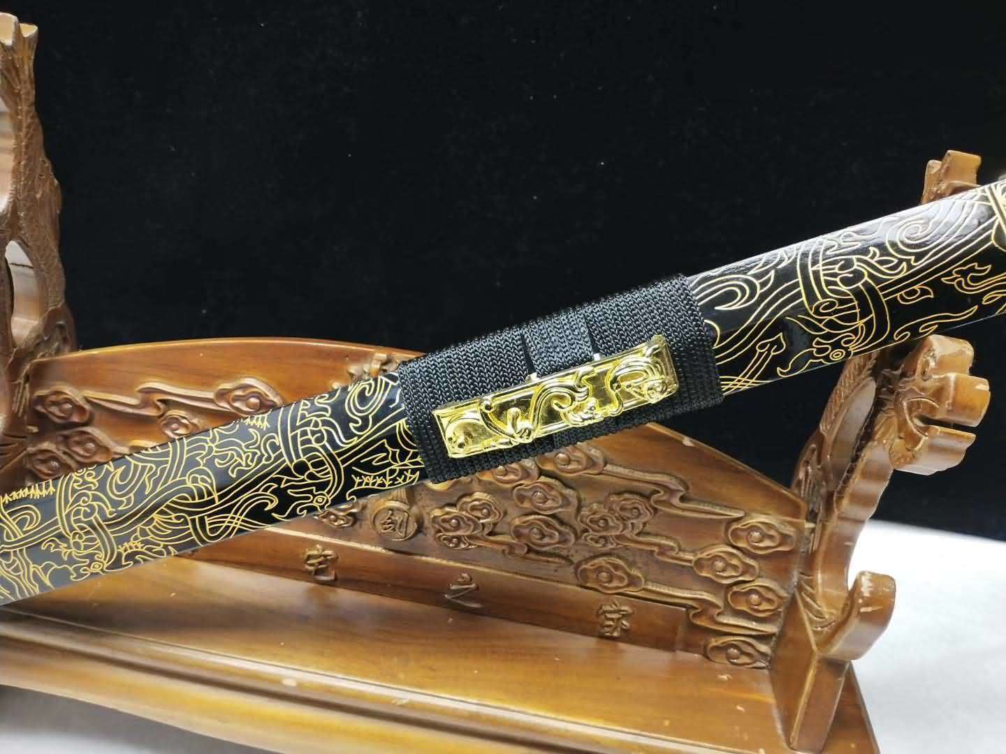Dragon han jian,Medium carbon steel etch blade,Alloy fittings - Chinese sword shop
