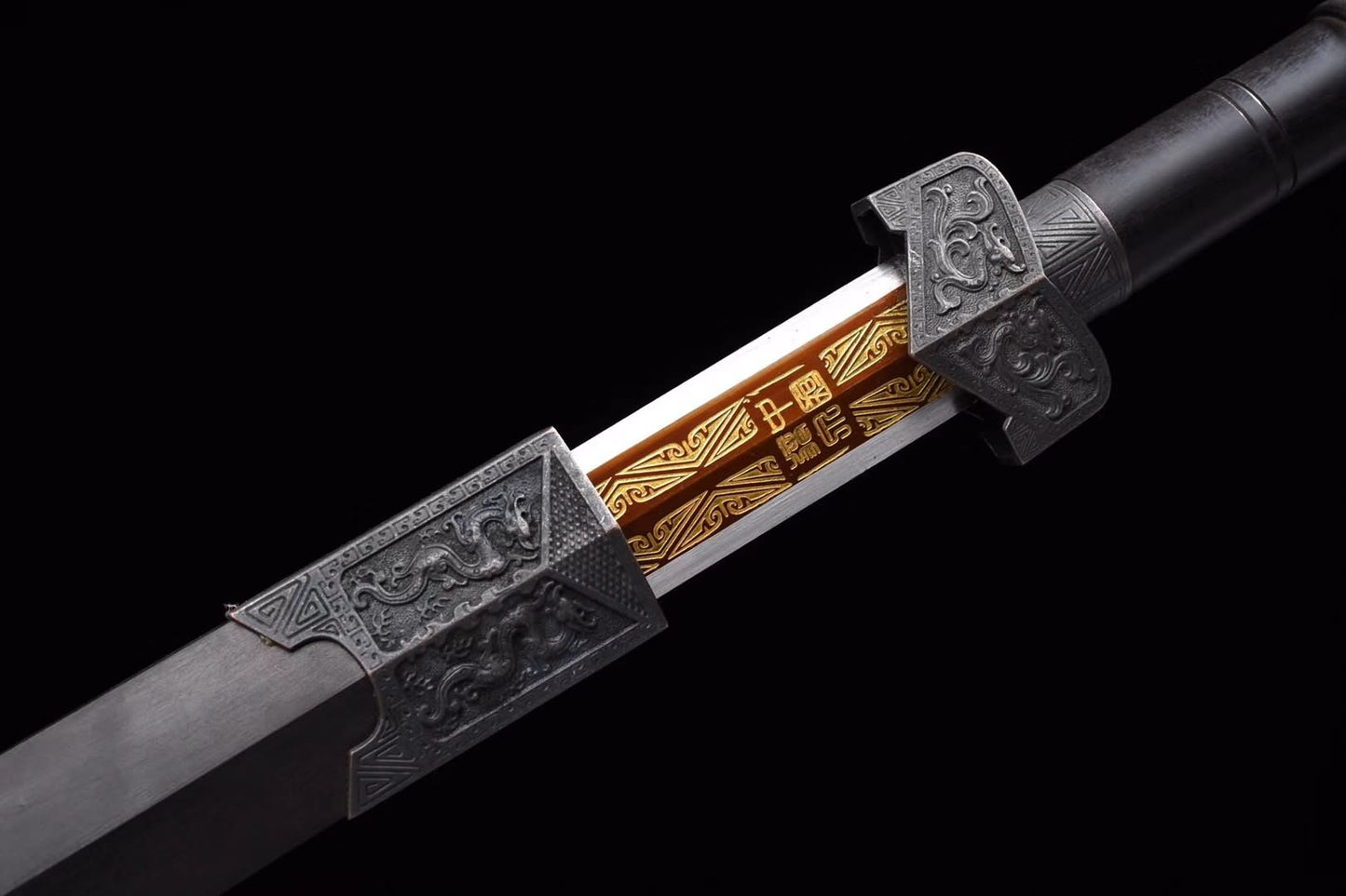 Han jian,Handmade(High carbon steel etch blade,Alloy fittings)Heat Tempered - Chinese sword shop