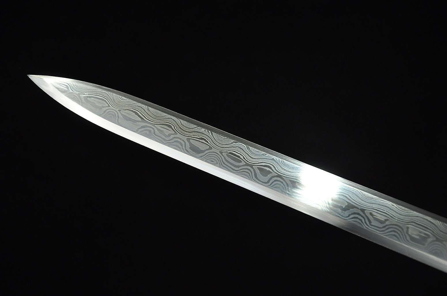 Gourd sword(Damascus steel blade,Ebony Scabbard,Brass fittings)Length 43" - Chinese sword shop