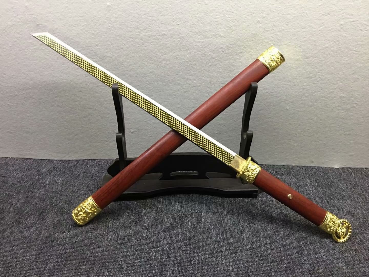 Tang dao,Sword,High carbon steel etch blade,Redwood,Alloy - Chinese sword shop