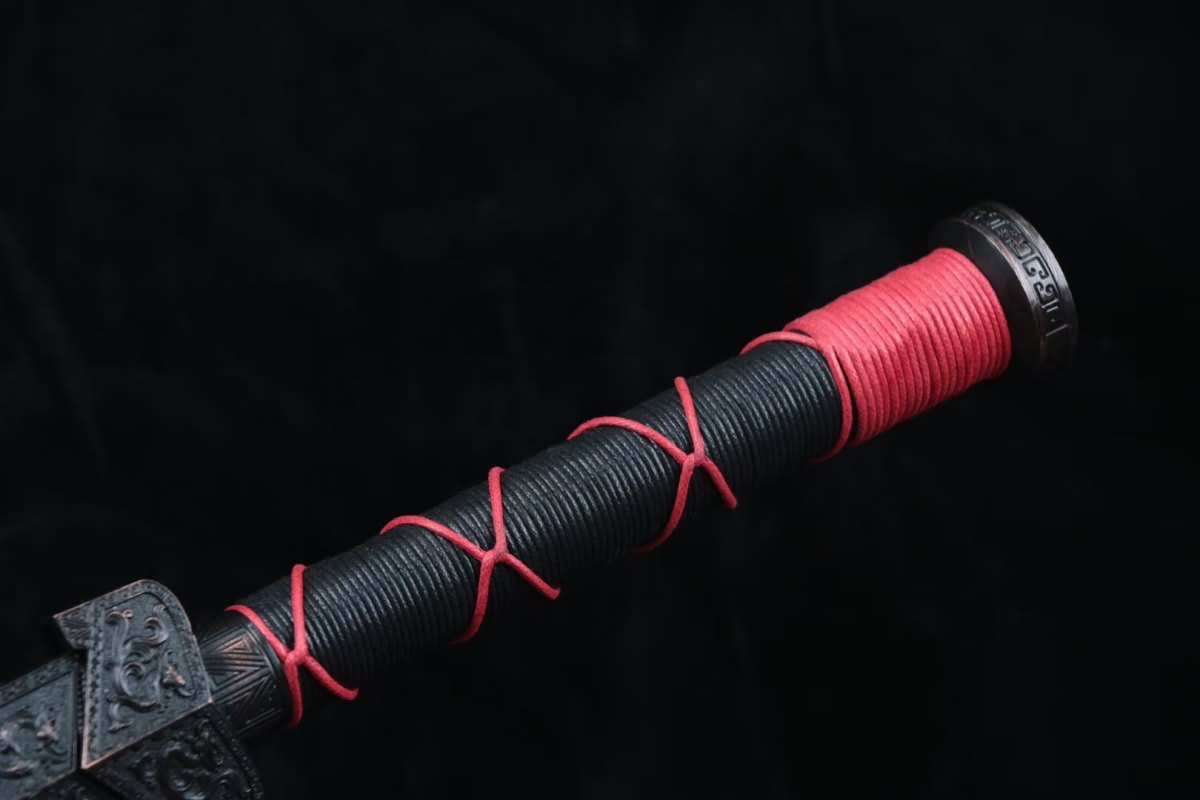 Han jian,Forged High carbon steel Octahedral blade,Color scabbard