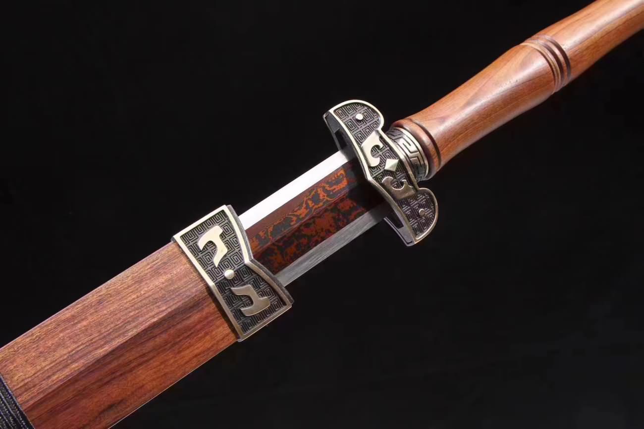Chinese Swords Damascus Steel blade Brass Fittings Battle Ready Handmade