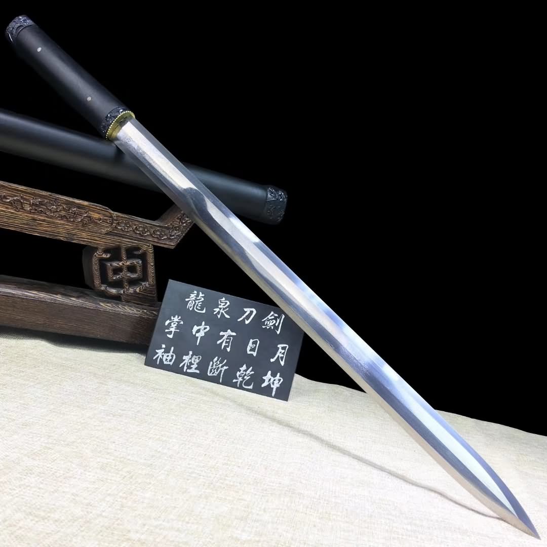 Octahedral han jian,Damascus steel blade - Chinese sword shop