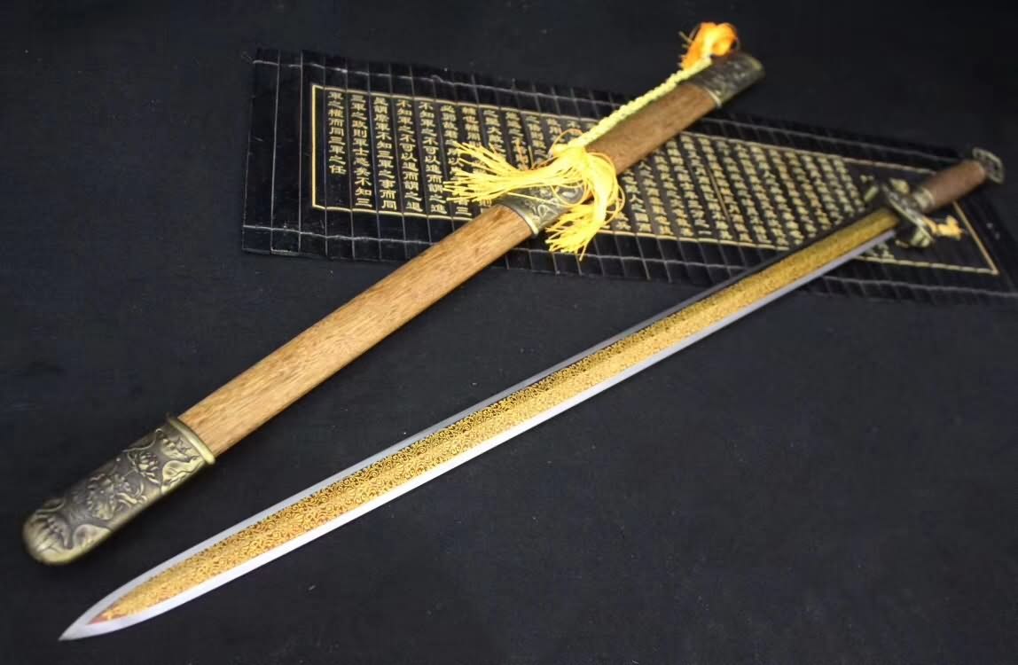 Song sword,High carbon steel steel etch blade,Rosewood,Alloy - Chinese sword shop