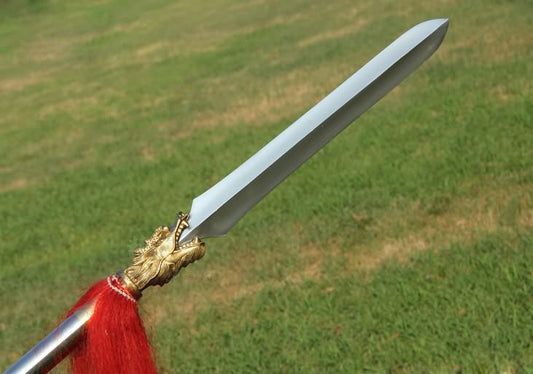 China dragon spear,Liuhe Pike,Stainless steel spearhead,Length 82 inch - Chinese sword shop