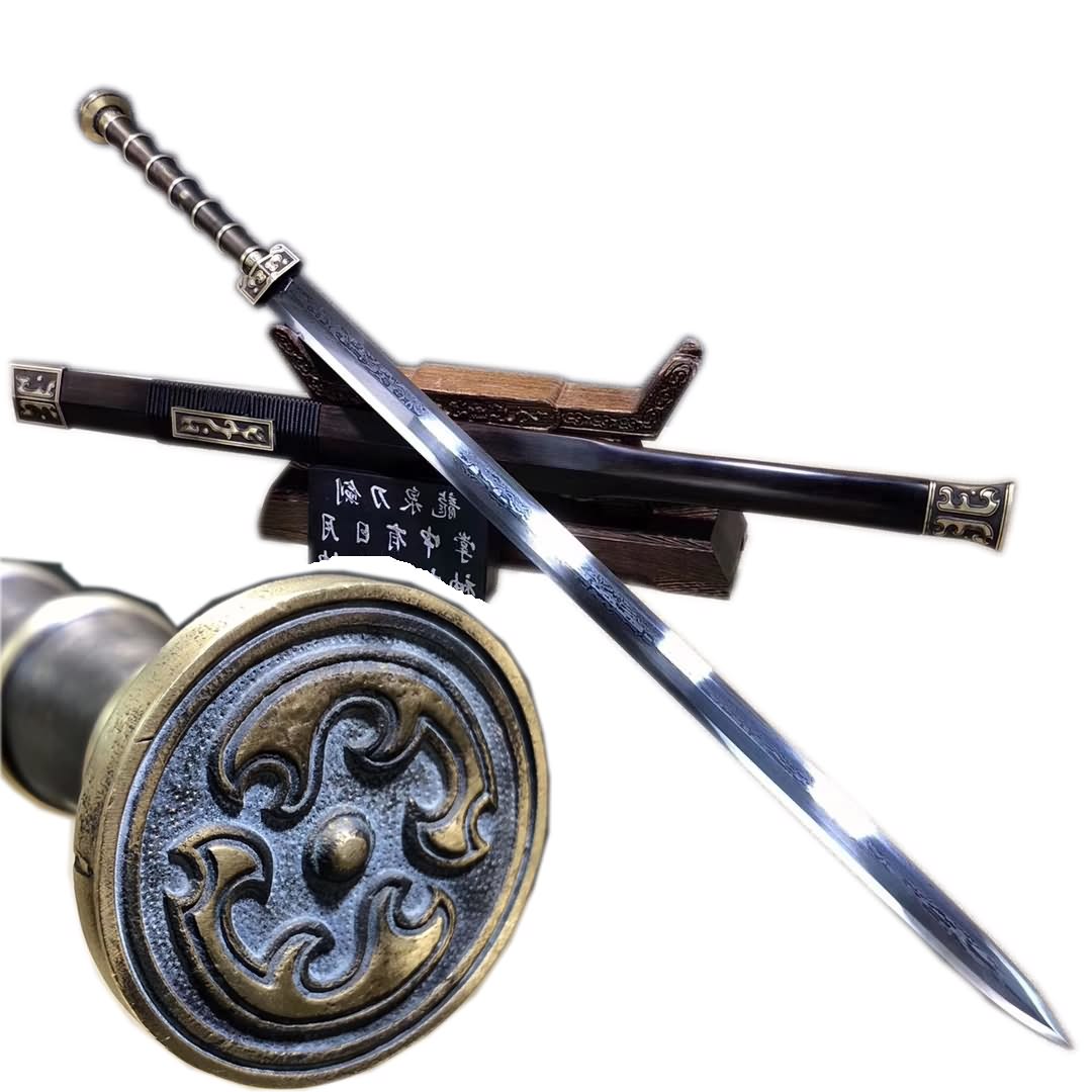 Han jian sword,Damascus steel Eight blade,Brass fittings - Chinese sword shop