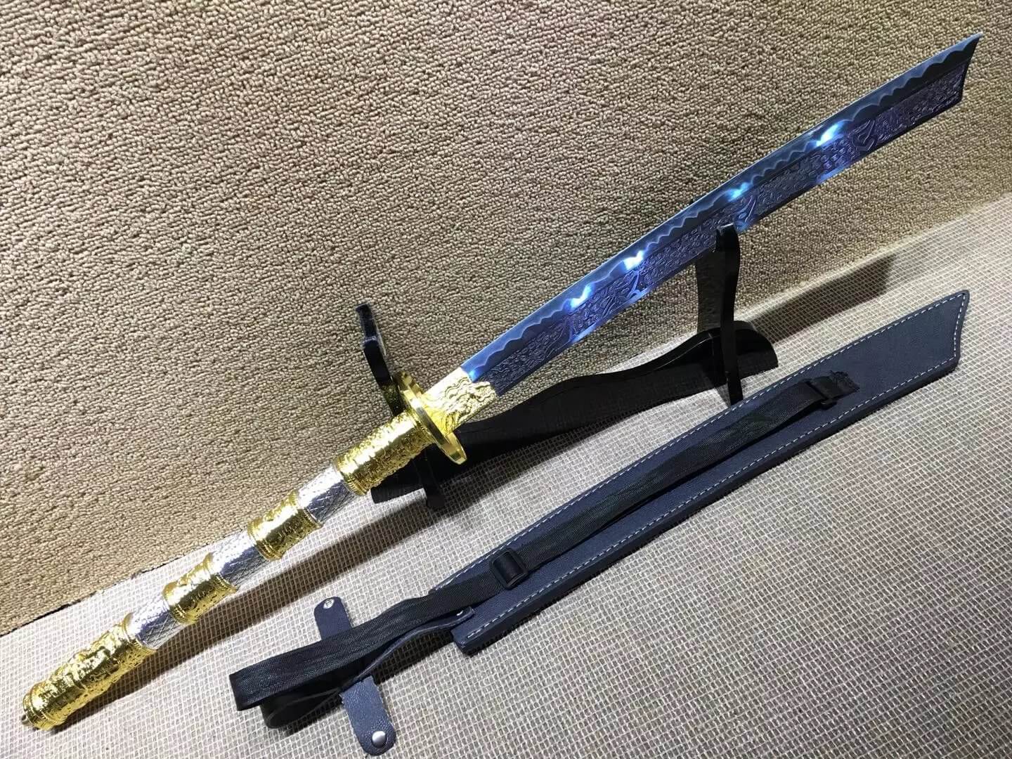 Kangxi baodao,High carbon steel blue blade,Alloy fitting - Chinese sword shop