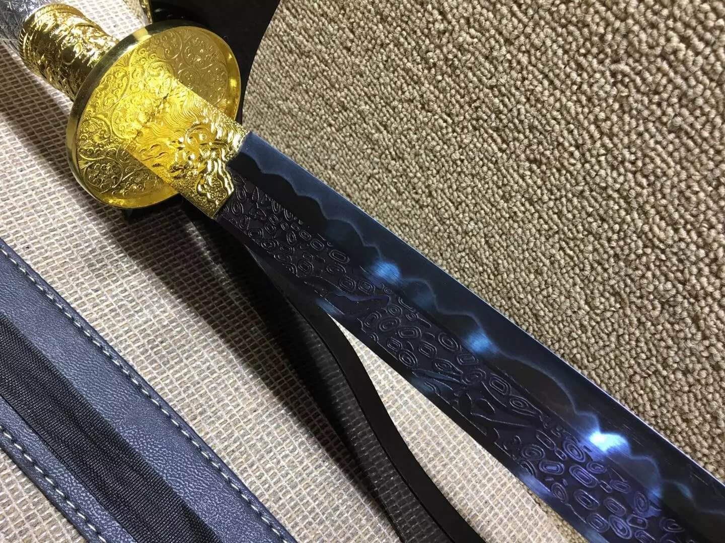 Kangxi baodao,High carbon steel blue blade,Alloy fitting - Chinese sword shop