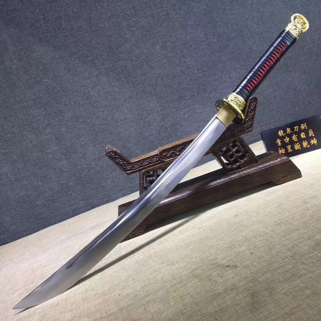 Cut horse broadsword,High carbon steel blade,Wood,Alloy - Chinese sword shop