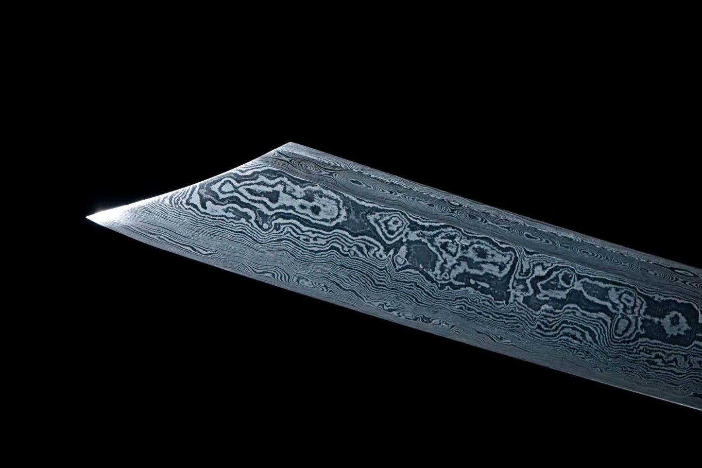 Kangxi sword,Damascus steel blade,Brass fittings,Rosewood scabbard - Chinese sword shop