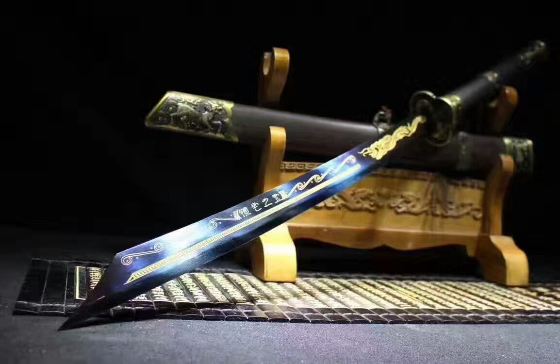 Kangxi dao,Saber,High carbon steel blue blade,Rosewood,Alloy fittings - Chinese sword shop