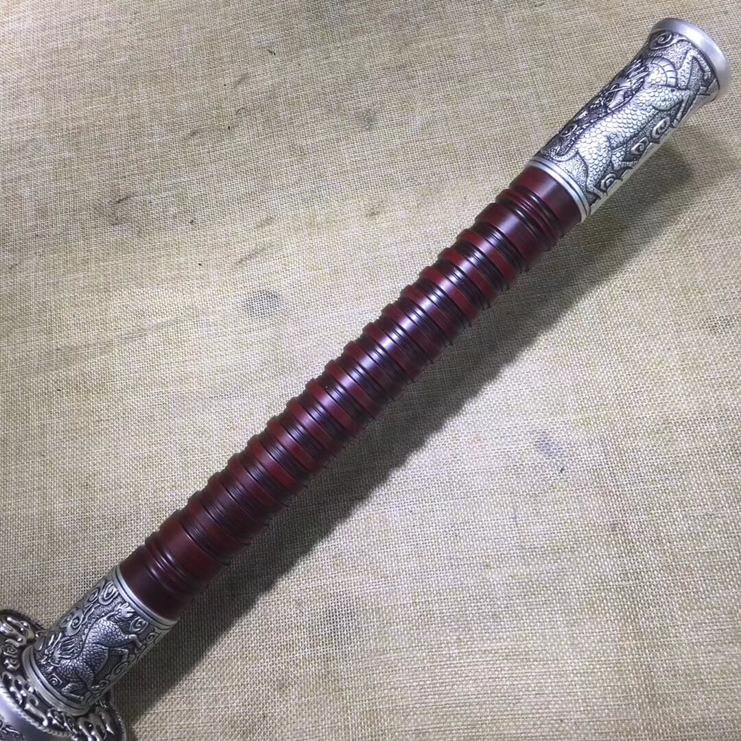 Kangxi baodao,High carbon steel etch blade,Alloy fittings,Rosewood scabbard - Chinese sword shop