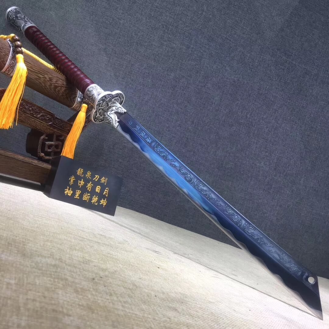 Kangxi baodao,High carbon steel etch blade,Alloy fittings,Rosewood scabbard - Chinese sword shop