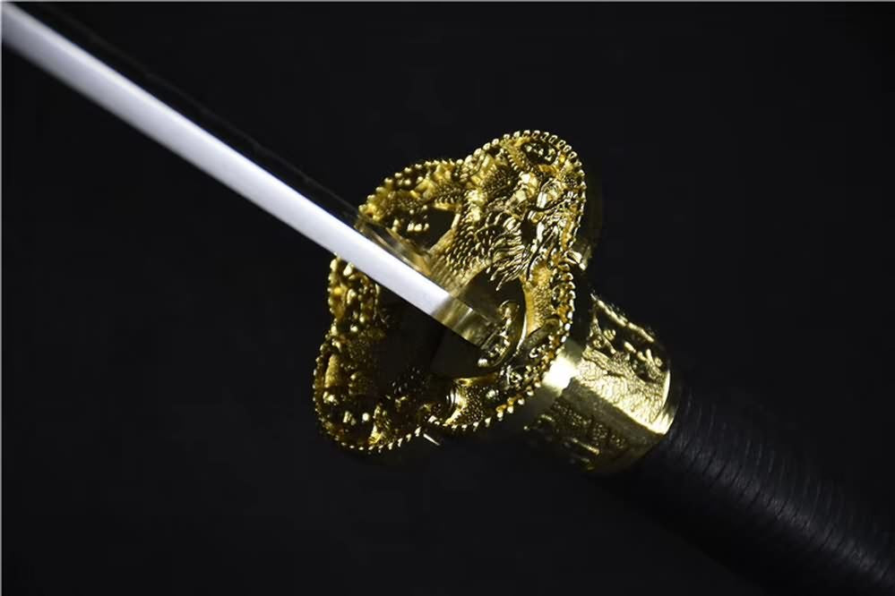 Kangxi Dao sword,High carbon steel etch blade,Black wood scabbard - Chinese sword shop