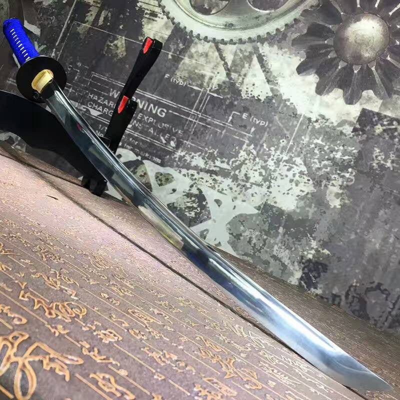 Samurai sword-High carbon steel blade-Ecru wood scabbard-Alloy fitted - Chinese sword shop