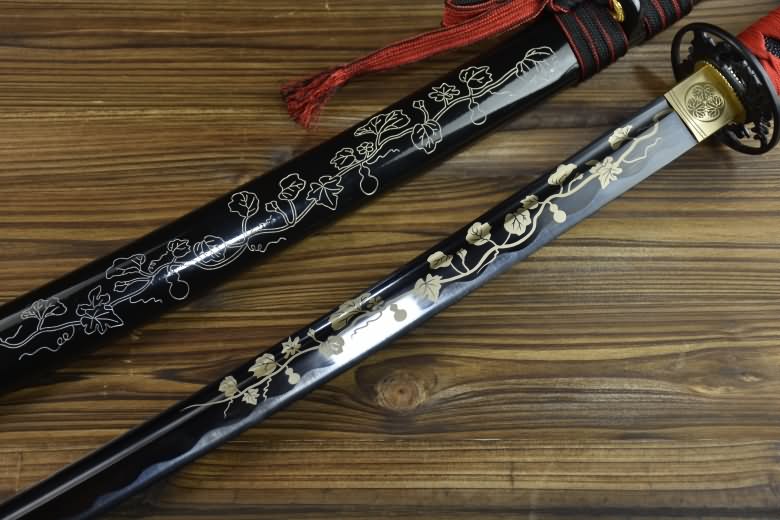 Tog Nedgang Sightseeing Black blade katana,High carbon steel – Chinese Sword store