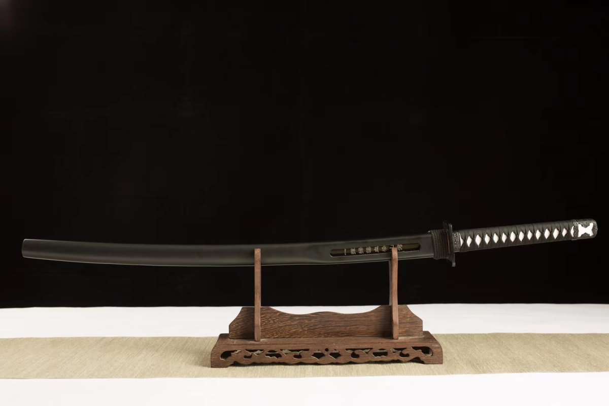 Samurai sword,Forged High carbon steel black blade