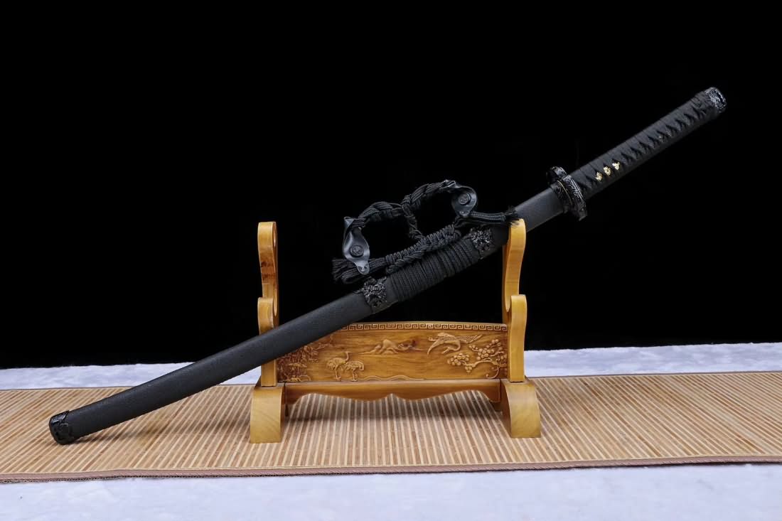 Tachi,Samurai sword,High carbon steel black blade,Kendo - Chinese sword shop