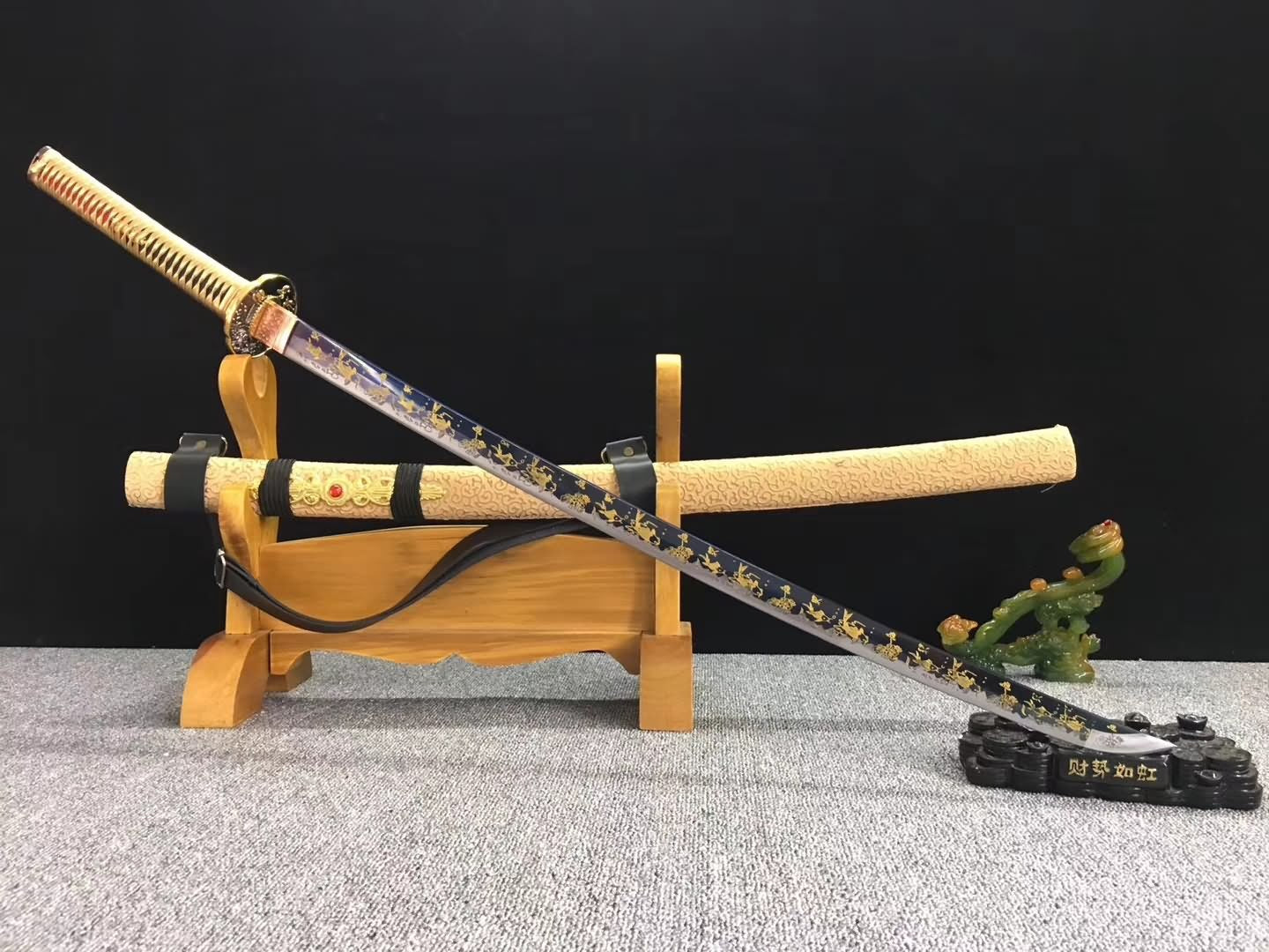 Katana,Samurai sword,Medium carbon steel,Cloth scabbard - Chinese sword shop