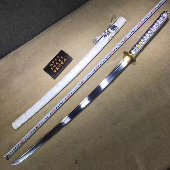 katana,High carbon steel blade,White scabbard,Alloy - Chinese sword shop