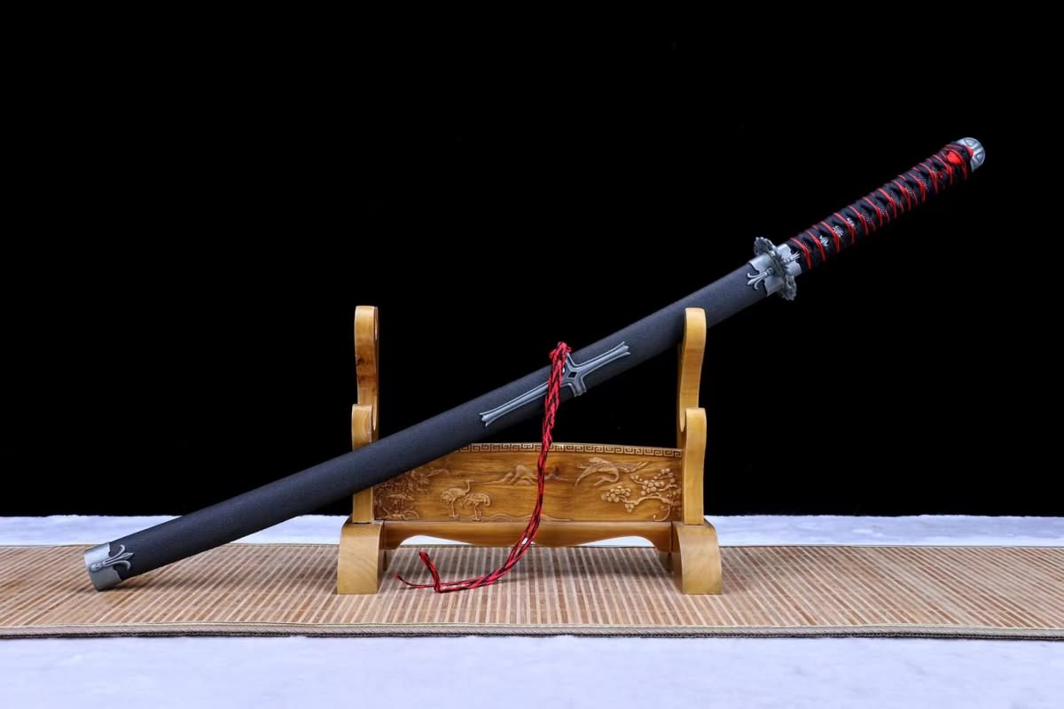 Samurai sword,Katanas,Hand Forged High carbon steel blades,stingray skin scabbard,Full tang
