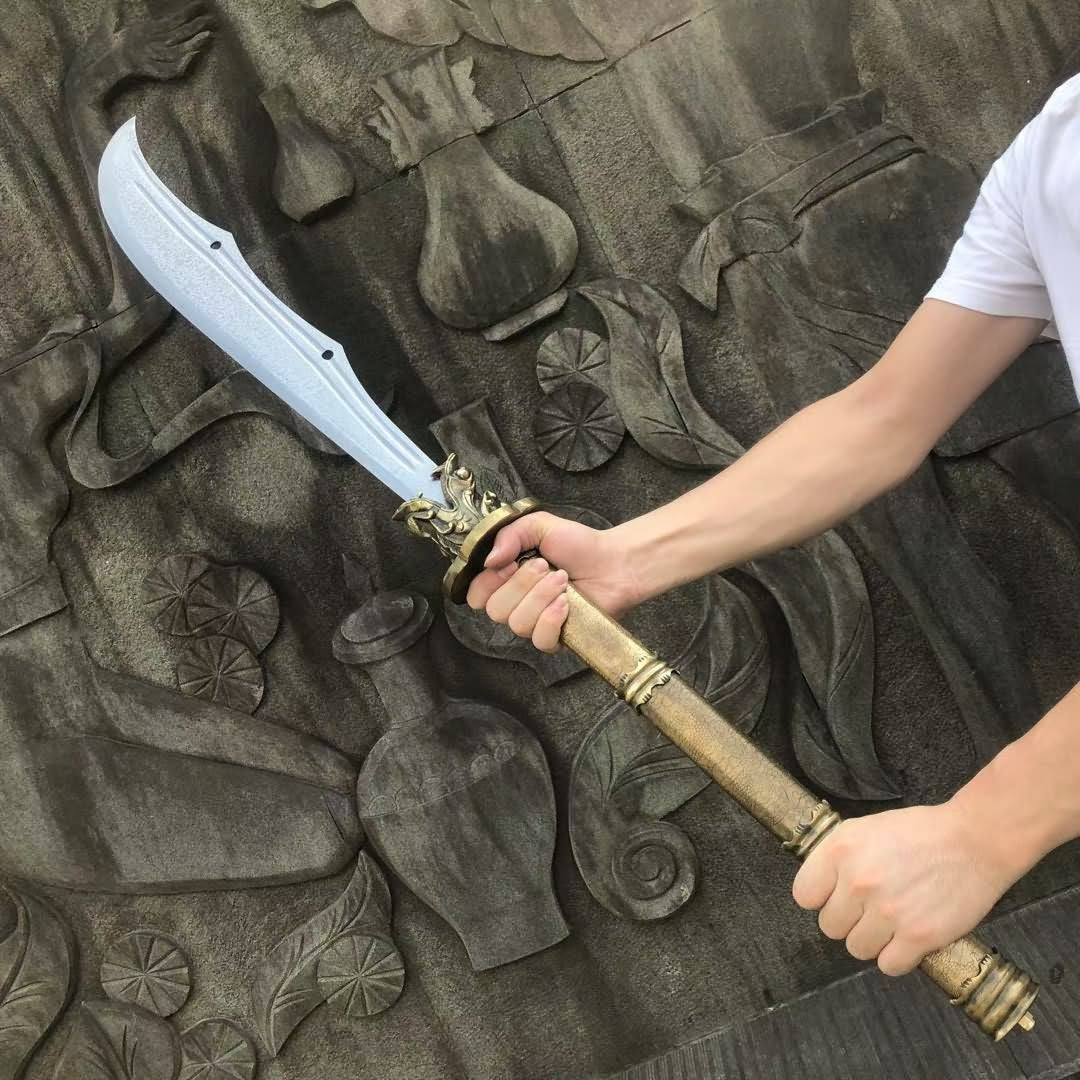 Dragon Guandao,Kwan Dao(Forged Damascus Steel Blade) Full Tang