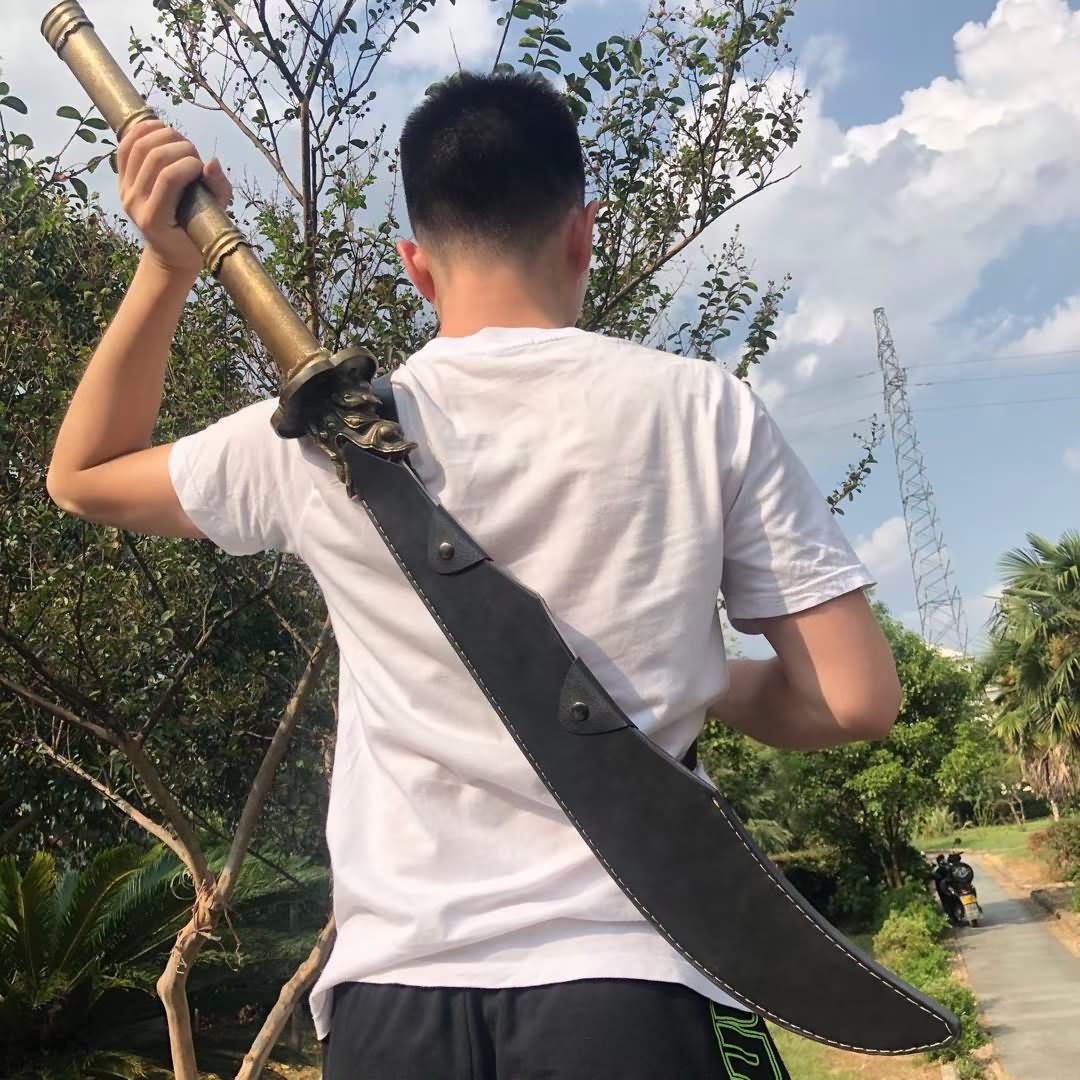 Dragon Guandao,Kwan Dao(Forged Damascus Steel Blade) Full Tang