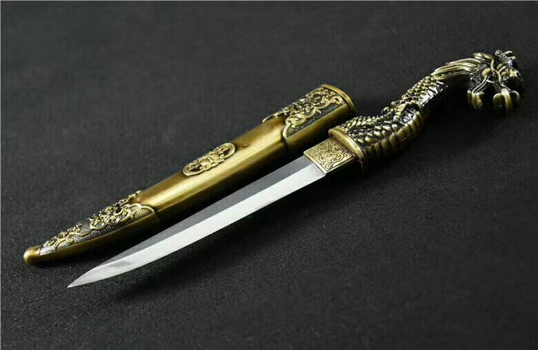 Loong Dagger/High carbon steel/Alloy fitting/Length 12" - Chinese sword shop