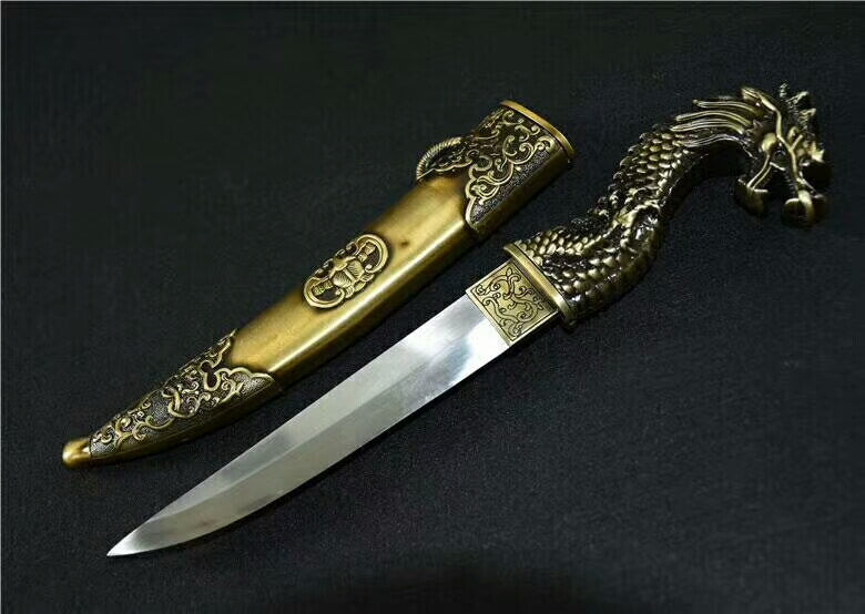 Loong Dagger/High carbon steel/Alloy fitting/Length 12" - Chinese sword shop