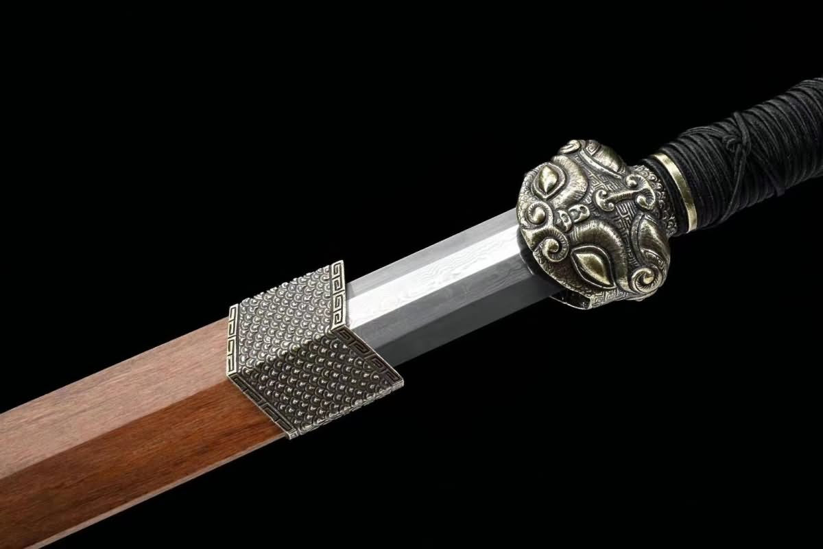 Dragon Swords Real(Forged Damascus Blade,Brass Fittings) Practical,Chinese Sword