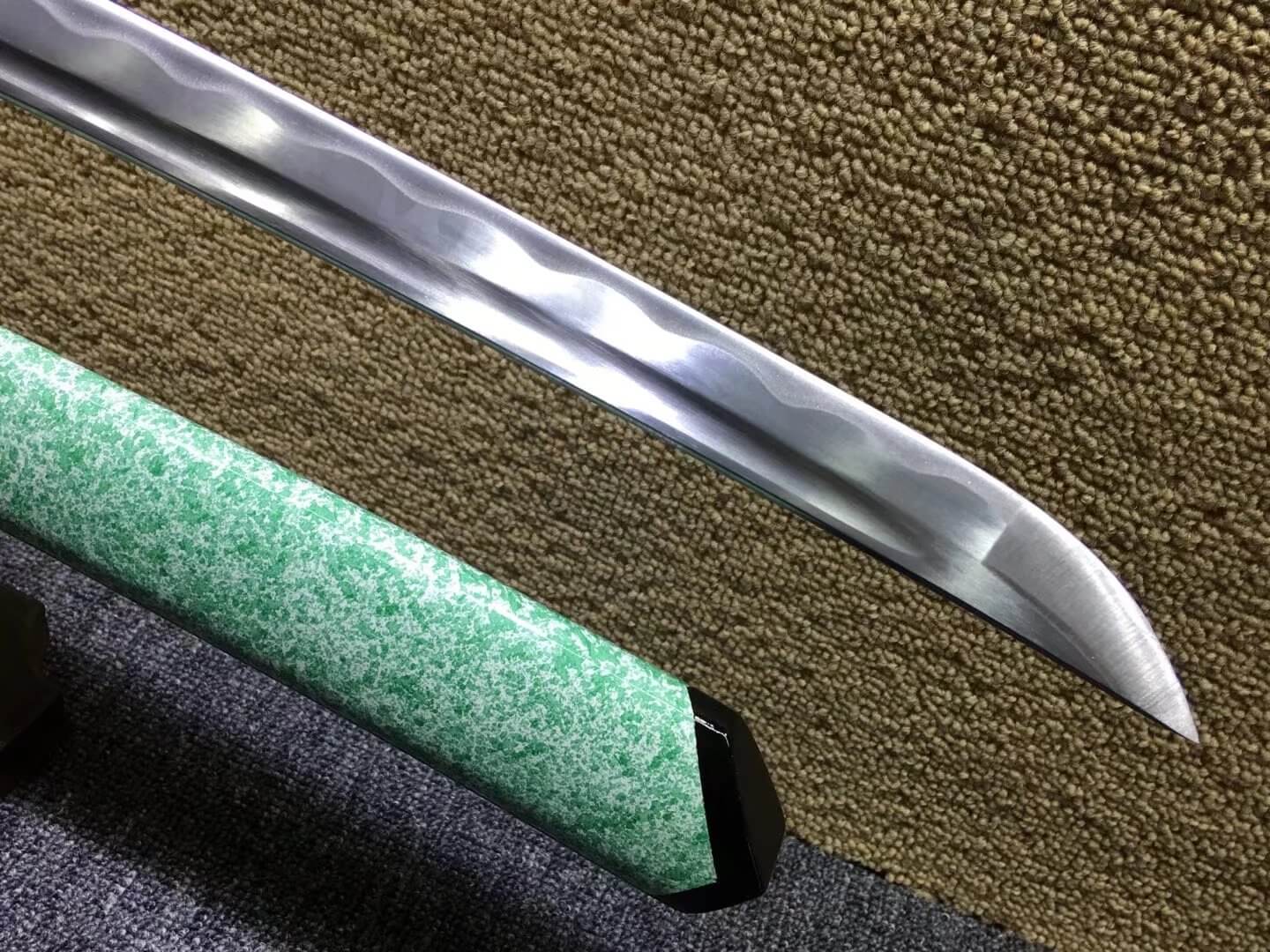 Katana,Medium carbon steel bade,Light green scabbard - Chinese sword shop