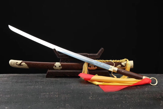 Tai chi dao,training sword,Spring steel blade,Rosewood,Brass - Chinese sword shop