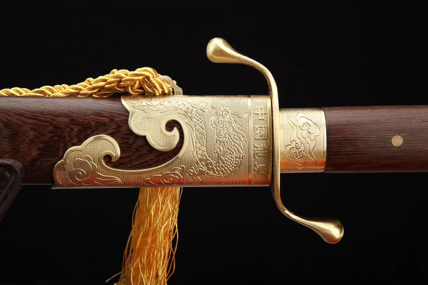 Tai chi dao,training sword,Spring steel blade,Rosewood,Brass - Chinese sword shop