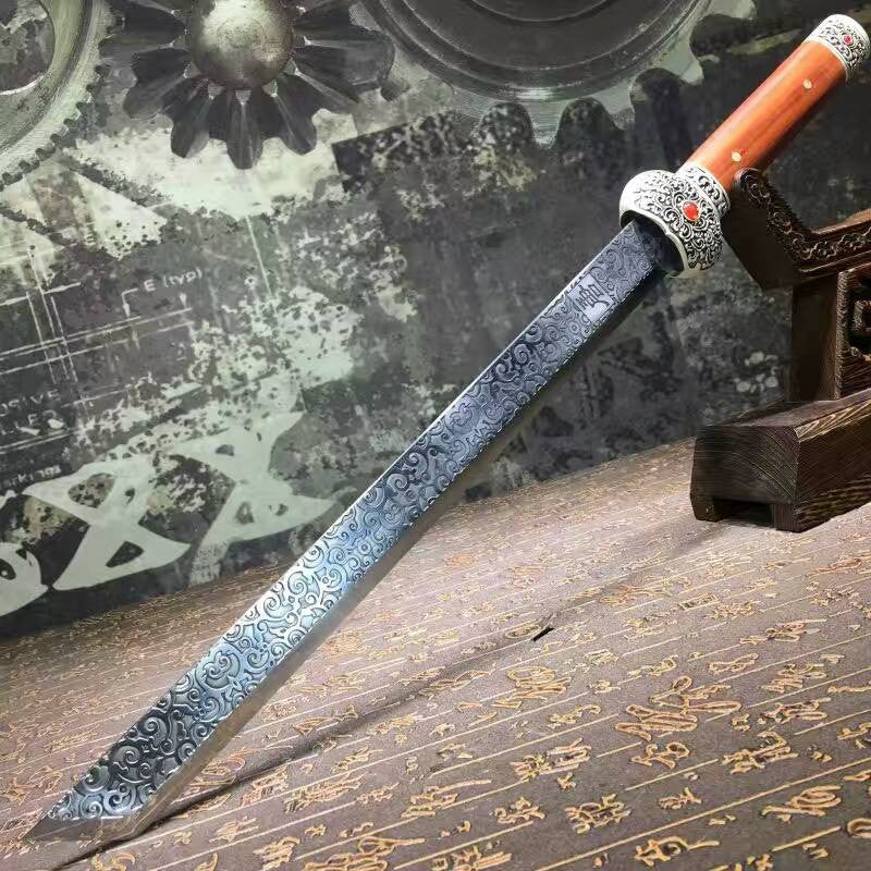 Dagger,short swords,High carbon steel blade,Redwood scabbard,Alloy fittings - Chinese sword shop