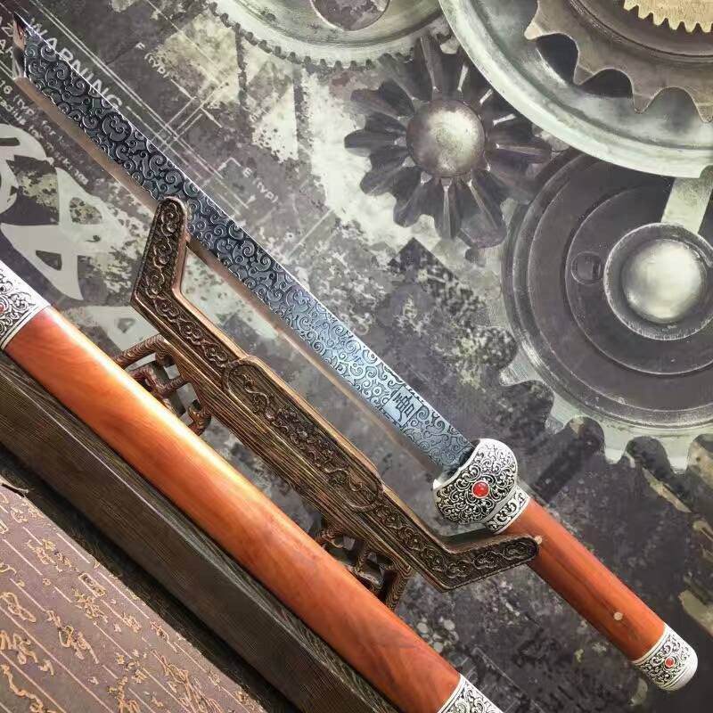 Dagger,short swords,High carbon steel blade,Redwood scabbard,Alloy fittings - Chinese sword shop