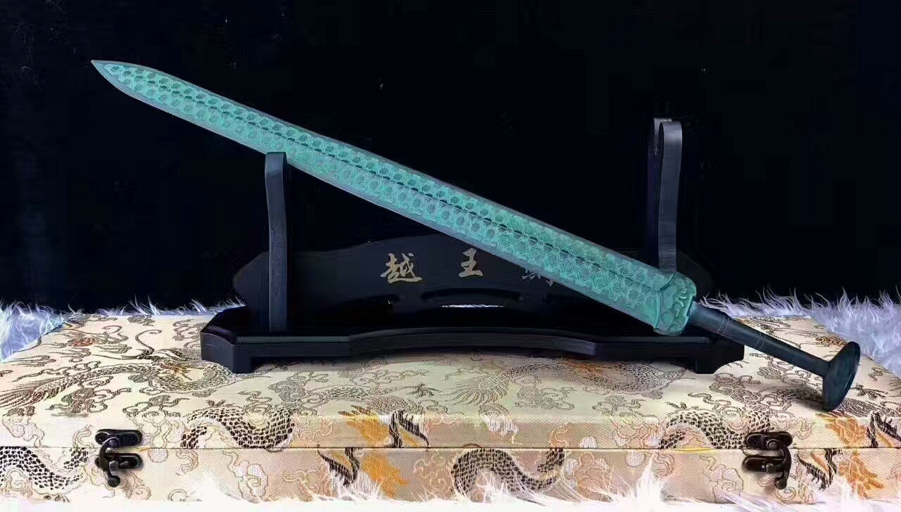 Bronze sword,Overall brass production,Green surface,Sword of Goujian replica - Chinese sword shop