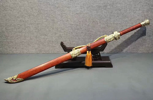 Cut horse broadsword(High manganese steel,Red Scabbard,Brass – Chinese ...